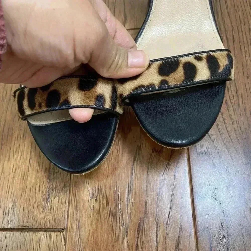 J CREW COLLECTION Lanie Calf-Hair Stacked Heel Shoe 7 - Picture 4 of 11